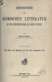 Tapa de Geschichte der römischen Litteratur bis zum Gesetzgebungswerk des Kaisers Justinian