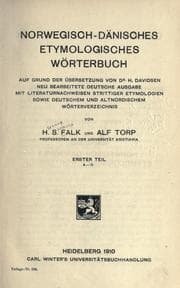Tapa de Norwegisch-dänisches etymologisches Wörterbuch