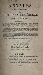 Tapa de Annales dramatiques
