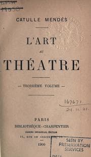 Tapa de L' art au théâtre
