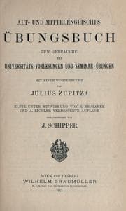 Tapa de Alt- und mittelenglisches Übungsbuch, zum Gebrauche bei Universitäts-Vorlesungen und Seminar-Übungen