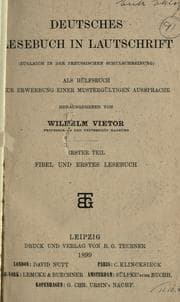 Tapa de Deutsches Lesebuch in Lautschrift (zugleich in der preussischen Schulschreibung) als Hülfsbuch zur Erwerbung einer Mustergültigen Aussprache