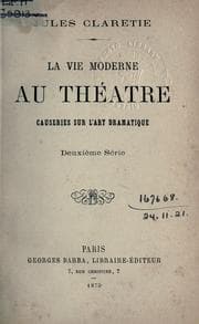 Tapa de La vie moderne au théatre, causeries sur l'art dramatique