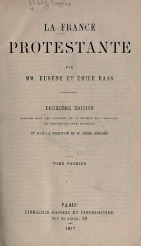 Tapa de La France protestante