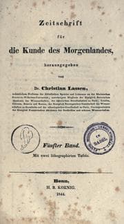 Tapa de Zeitschrift für die Kunde des Morgenlandes