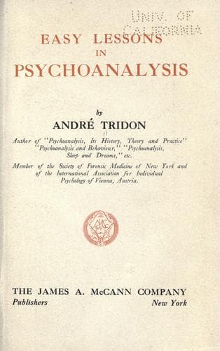 Tapa de Easy lessons in psychoanalysis