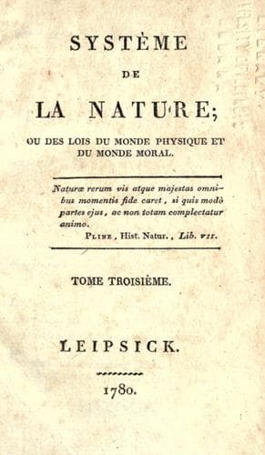 Tapa de Système de la nature, ou, Des lois du monde physique et du monde moral