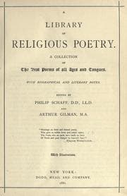 Tapa de A library of religious poetry