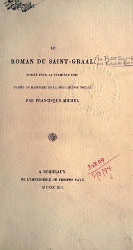 Tapa de Le roman du Saint Graal