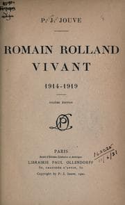 Tapa de Romain Rolland vivant, 1914-1919