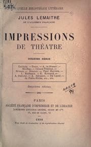 Tapa de Impressions de théâtre