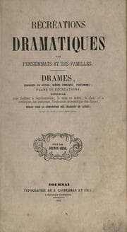 Tapa de Récréations dramatiques des pensionnats et des familles