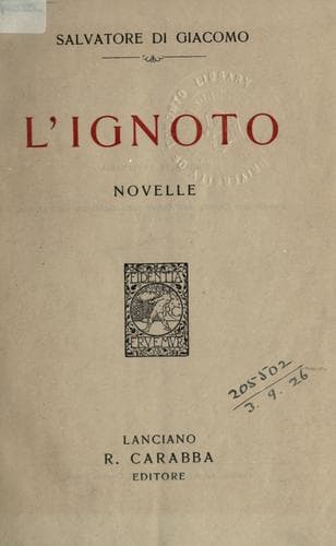 Tapa de L' ignoto