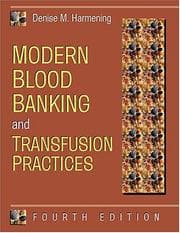 Tapa de Modern blood banking and transfusion practices