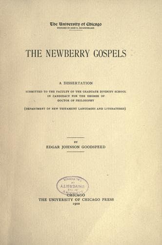 Tapa de The Newberry Gospels