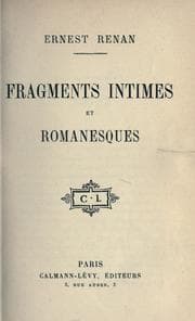 Tapa de Fragments intimes et romanesques