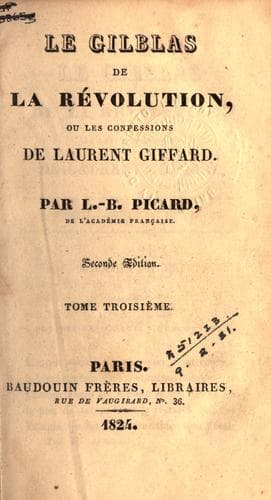 Tapa de Le Gilblas de la Révolution