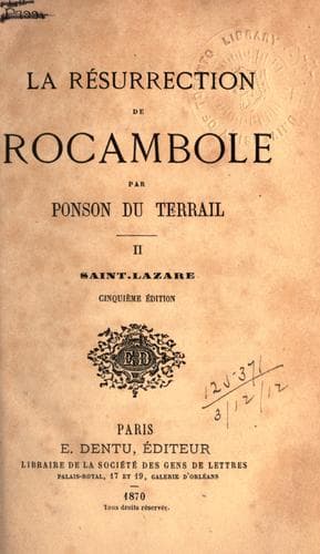 Tapa de La résurrection de Rocambole