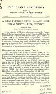 Tapa de A new plethodontid salamander from Nuevo León, Mexico