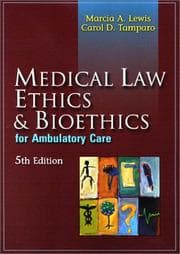 Tapa de Medical law, ethics, and bioethics for ambulatory care