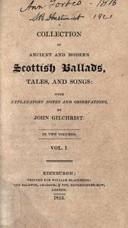 Tapa de A Collection of ancient and modern Scottish ballads, tales, and songs