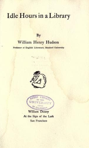 Tapa de Idle hours in a library