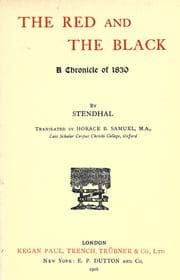 Tapa de The red and the black; a chronicle of 1830