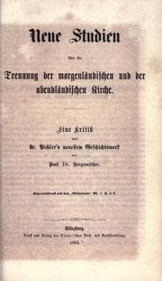 Tapa de Neue Studien über die Trennung der morgenländischen und der abendländischen Kirche