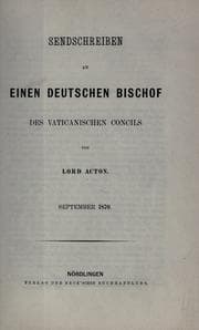 Tapa de Sendschreiben an einen deutschen Bischof des vaticanischen Concils