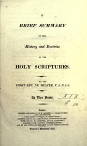Tapa de A brief summary of the history and doctrine of the Holy Scriptures