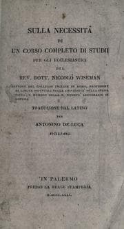 Tapa de Sulla necessit©Ła di un corso completo di studii per gli ecclesiastici
