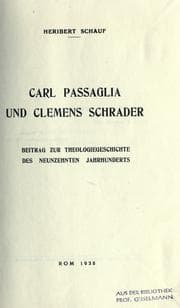 Tapa de Carl Passaglia und Clemens Schrader