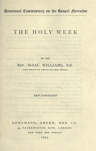 Tapa de Holy Week