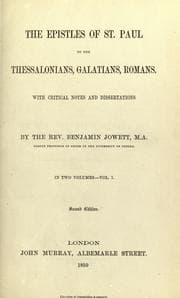 Tapa de The Epistles of St. Paul to the Thessalonians, Galatians, Romans