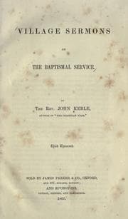 Tapa de Village sermons on the Baptismal service