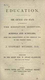 Tapa de The church and state in reference to the education question