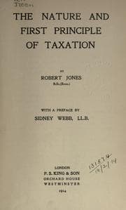Tapa de The nature and first principle of taxation