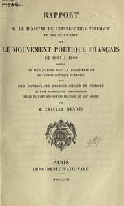 Tapa de Rapport à M. le ministre de l'instruction publique et des beaux-arts sur le mouvement poétique français de 1867 à 1900