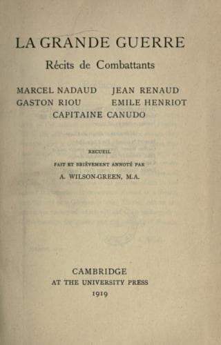Tapa de La grande guerre