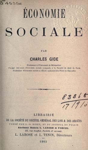 Tapa de Économie sociale