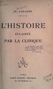 Tapa de L' histoire éclairée par la clinique