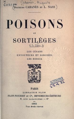 Tapa de Poisons et sortilèges