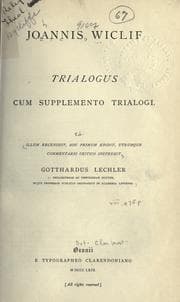 Tapa de Joannis Wiclif Trialogus cum supplemento trialogi