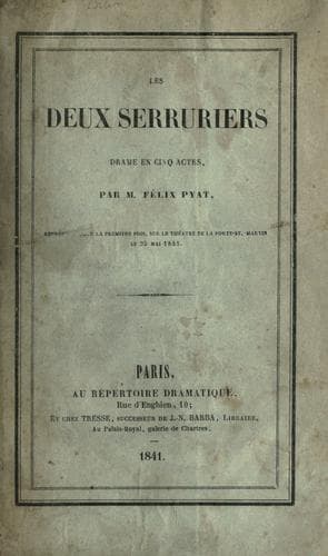 Tapa de Les deux serruriers