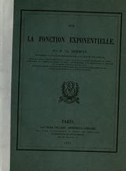 Tapa de Sur la fonction exponentielle