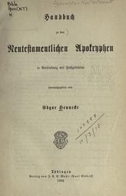 Tapa de Neutestamentliche Apokryphen in Verbindung mit Fachgelehrten