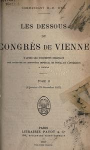 Tapa de Les dessous du Congrès de Vienne