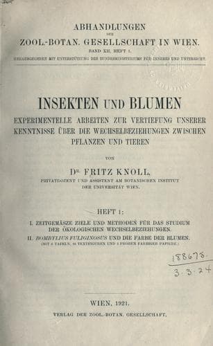 Tapa de Insekten und Blumen