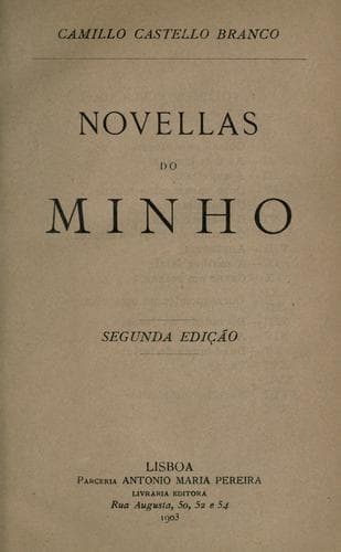 Tapa de Novelas do Minho