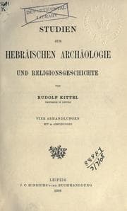 Tapa de Studien zur hebräischen Archäologie und Religionsgeschichte